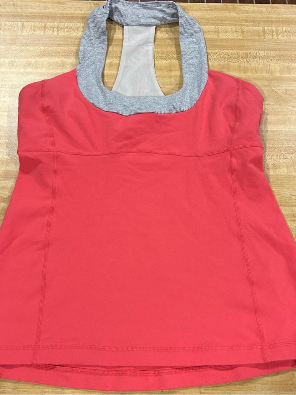 Lululemon Athletica Coral Tank with Gray Halter Neck